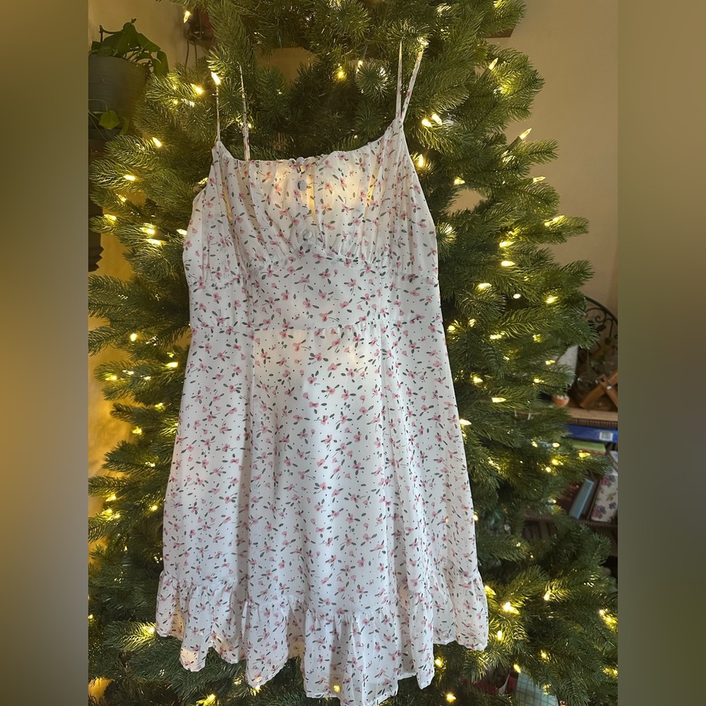 White Floral Dress